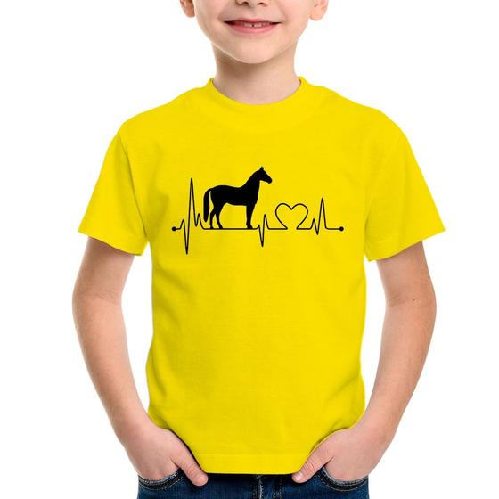 Imagem de Camiseta Infantil Cavalo Batimentos Cardíacos - Foca na Moda