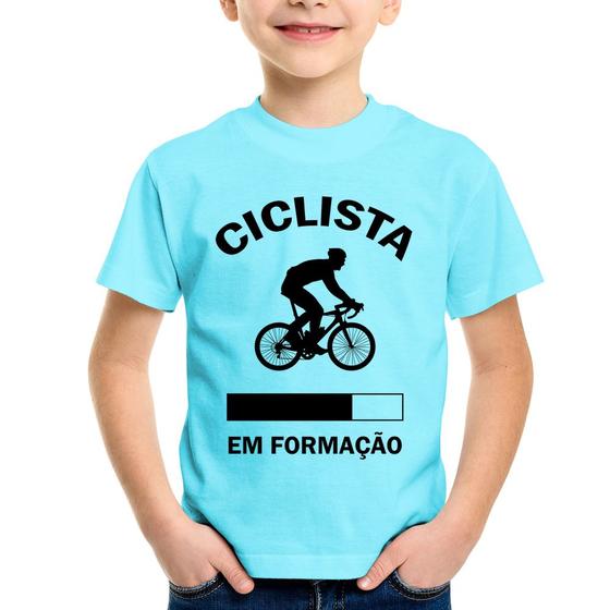 Imagem de Camiseta Infantil Ciclista em formação - Foca na Moda