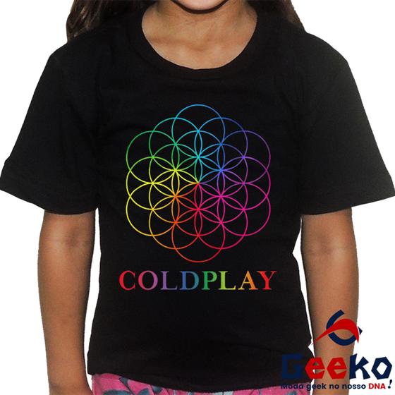 Imagem de Camiseta Infantil Coldplay 100% Algodão Geeko Alternativo Rock