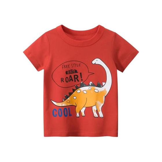 Imagem de Camiseta Infantil com Estampa de Dinossauro - Para Meninos - Verão