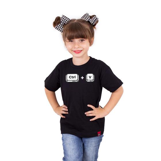 Imagem de Camiseta Infantil CTRL C CTRL V Preta