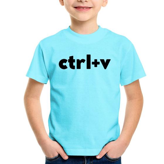 Imagem de Camiseta Infantil Ctrl+V - Foca na Moda