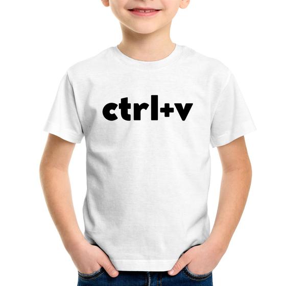 Imagem de Camiseta Infantil Ctrl+V - Foca na Moda