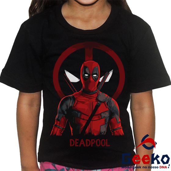 Imagem de Camiseta Infantil Deadpool 100% Algodão Geeko