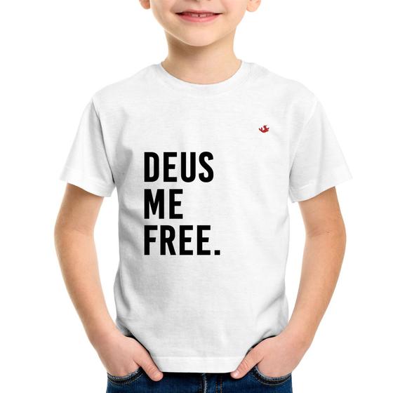 Imagem de Camiseta Infantil Deus me free - Foca na Moda