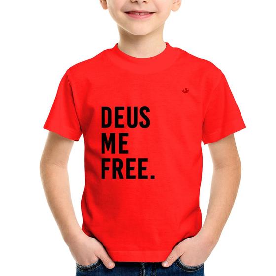 Imagem de Camiseta Infantil Deus me free - Foca na Moda