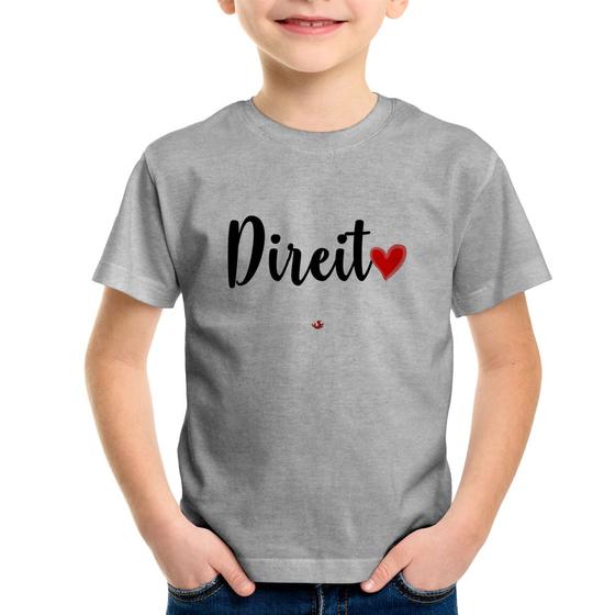 Imagem de Camiseta Infantil Direito por amor - Foca na Moda