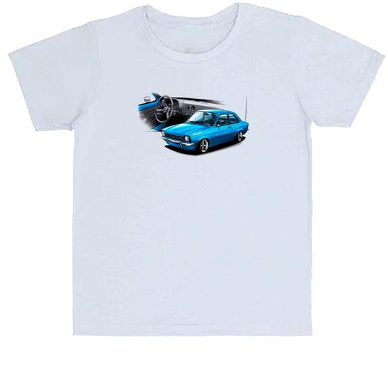 Imagem de Camiseta Infantil Divertida Chevette primeira geração azul