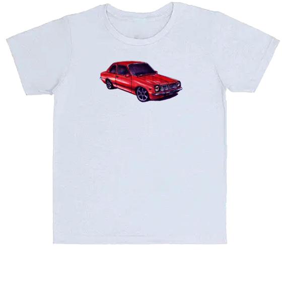 Imagem de Camiseta Infantil Divertida Chevette vermelho segunda geração à lapis