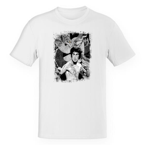 Imagem de Camiseta Infantil Divertida Dragão Bruce Lee