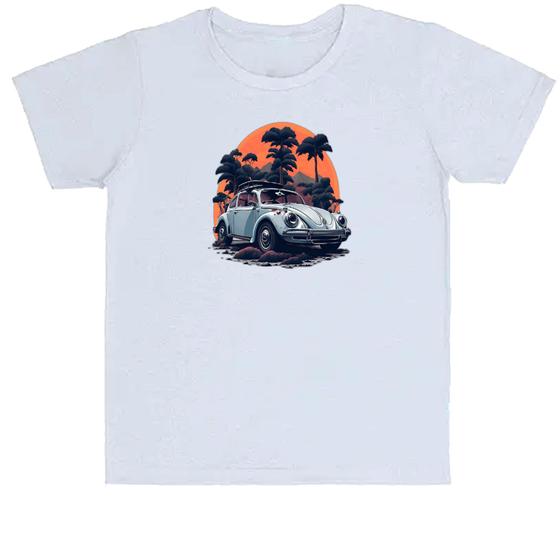 Imagem de Camiseta Infantil Divertida Fusca Branco Sunset