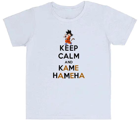 Imagem de Camiseta Infantil Divertida Keep Calm and Kame Hameha