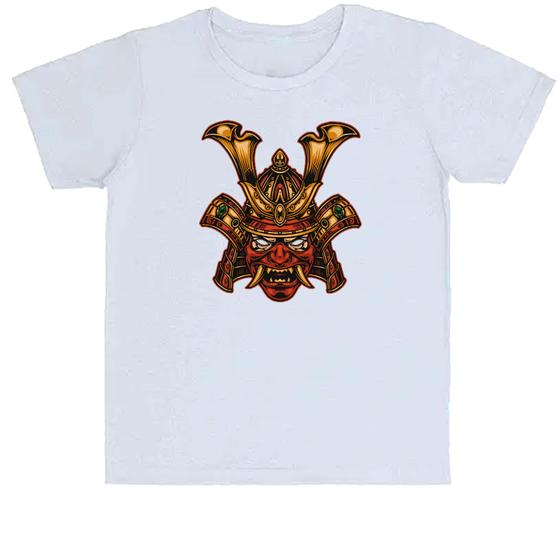 Imagem de Camiseta Infantil Divertida Mascara Rubra de Samurai