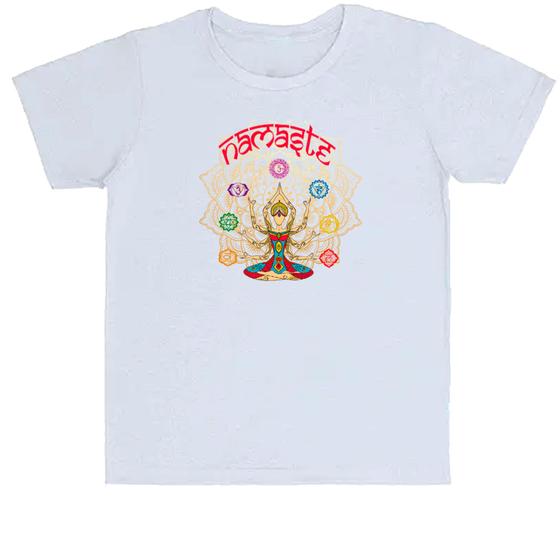 Imagem de Camiseta Infantil Divertida Namaste Deusa Kali Chakras