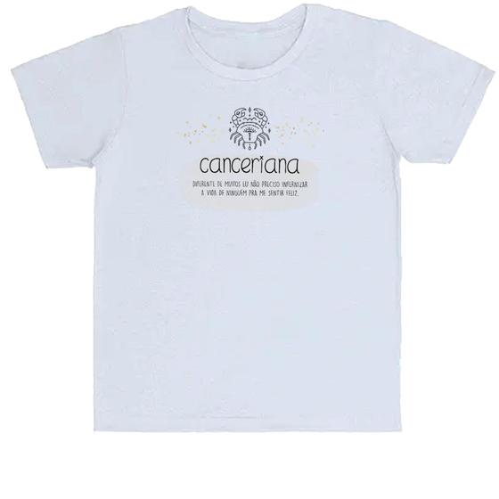 Imagem de Camiseta Infantil Divertida Signo sincero Câncer