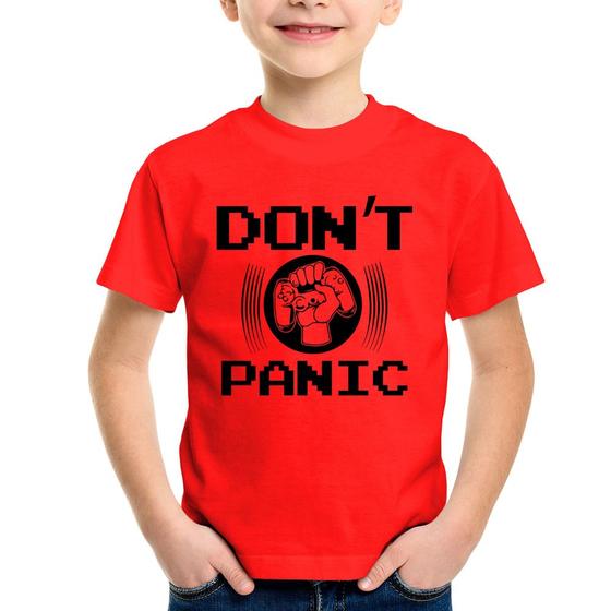 Imagem de Camiseta Infantil Don't Panic - Foca na Moda