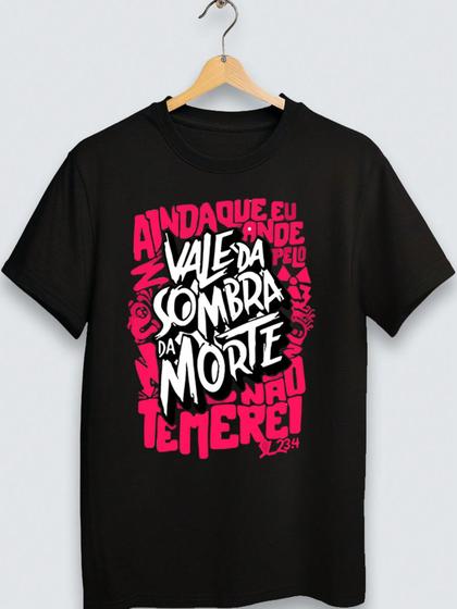 Imagem de Camiseta Infantil e Juvenil Personalizada Unissex Gospel Não Temerei Jesus Cristo Frente e Costa