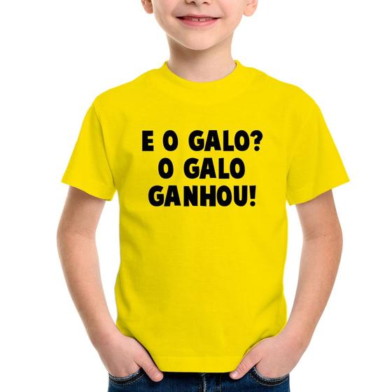 Imagem de Camiseta Infantil E o galo O galo ganhou! - Foca na Moda