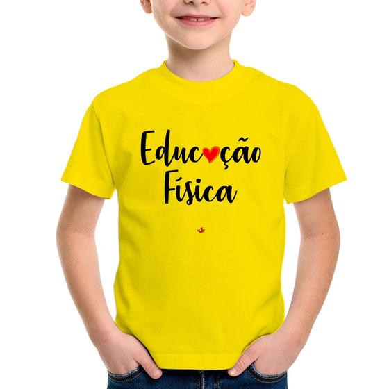 Imagem de Camiseta Infantil Educação Física por amor - Foca na Moda