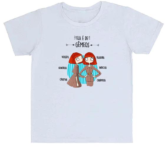 Imagem de Camiseta Infantil Ela é de Gêmeos