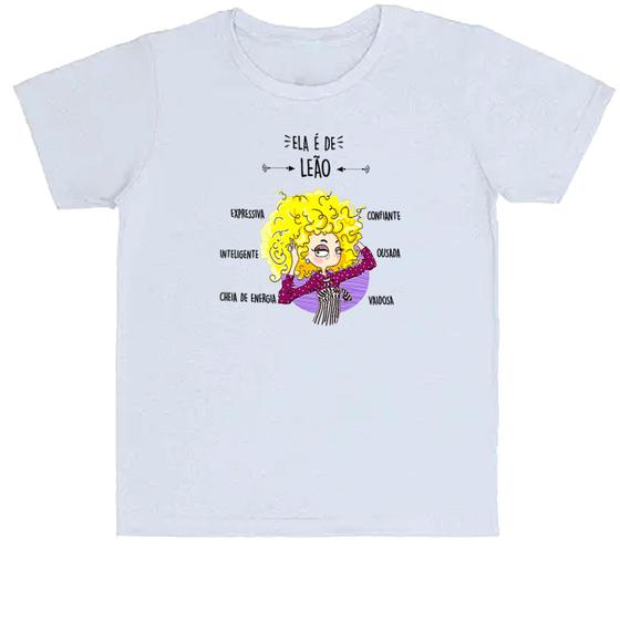 Imagem de Camiseta Infantil Ela é de Leão