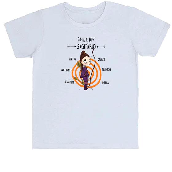 Imagem de Camiseta Infantil Ela é de Sagitário