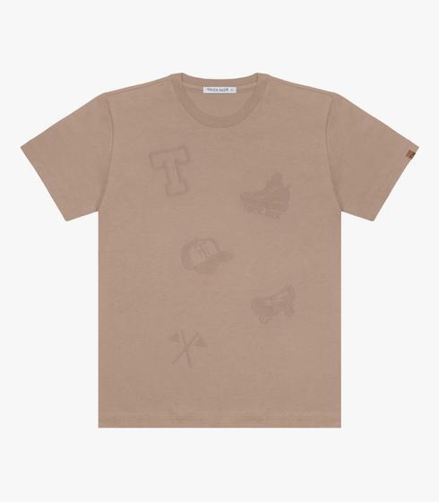 Imagem de Camiseta Infantil Em Meia Malha Trick Nick Marrom