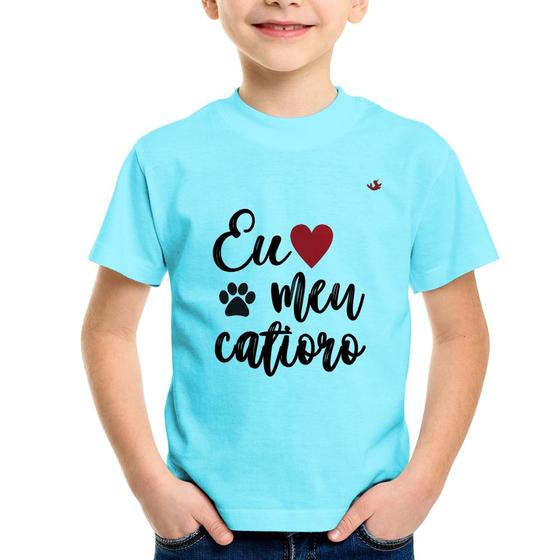 Imagem de Camiseta Infantil Eu amo meu catioro - Foca na Moda