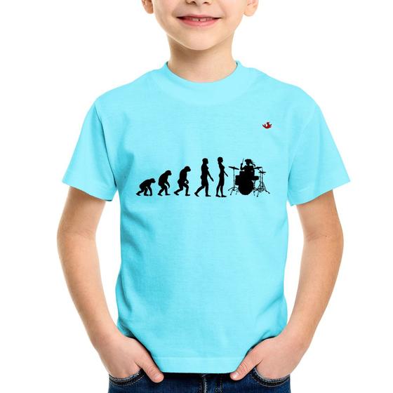 Imagem de Camiseta Infantil Evolução da Baterista - Foca na Moda