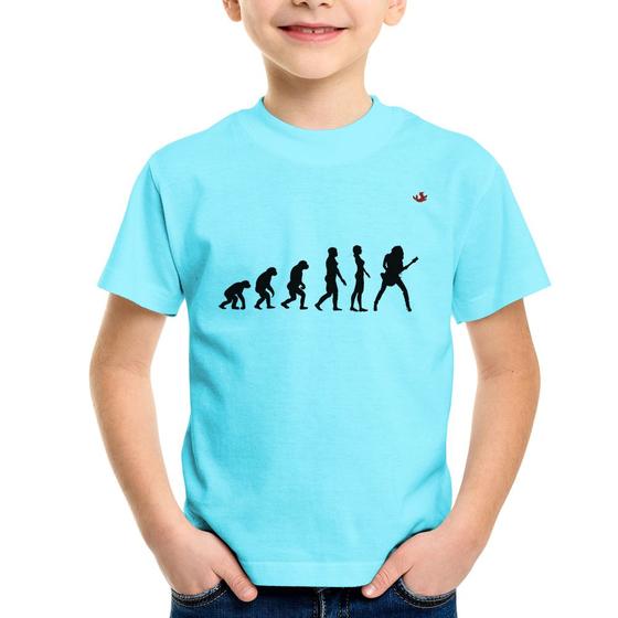 Imagem de Camiseta Infantil Evolução da Guitarrista - Foca na Moda