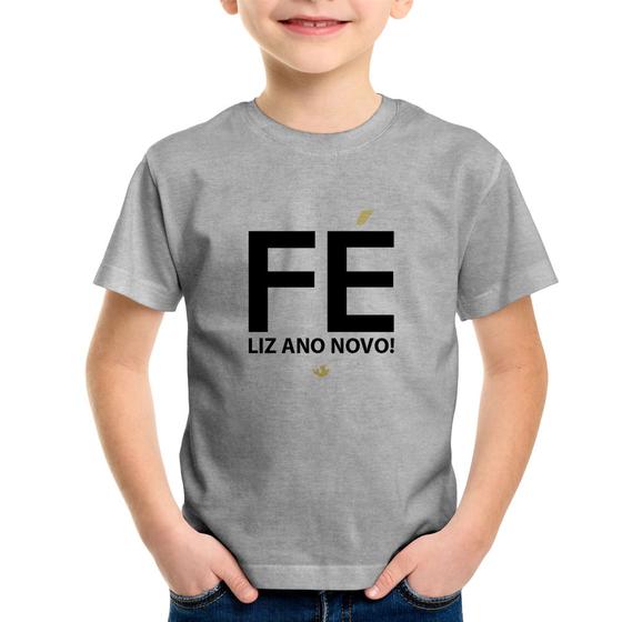 Imagem de Camiseta Infantil Fé liz ano novo! - Foca na Moda