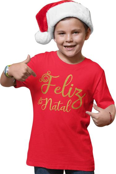 Camiseta infantil Feliz Natal Papai Noel Vermelho - Del France - Camiseta  Infantil - Magazine Luiza