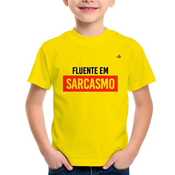 Imagem de Camiseta Infantil Fluente em sarcasmo - Foca na Moda