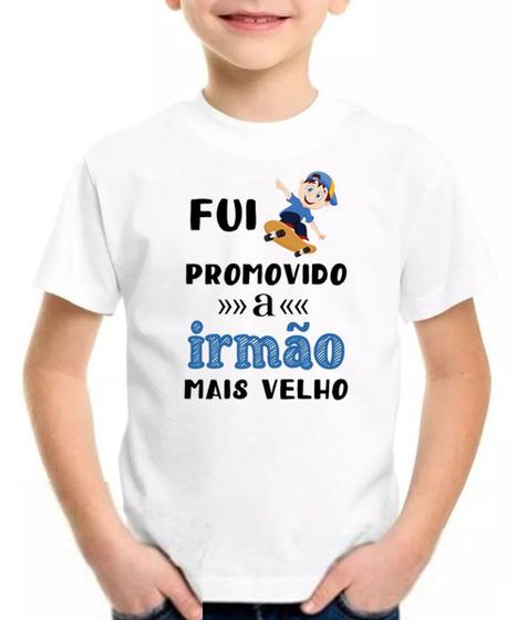 Imagem de Camiseta infantil fui promovido a irmão mais velho