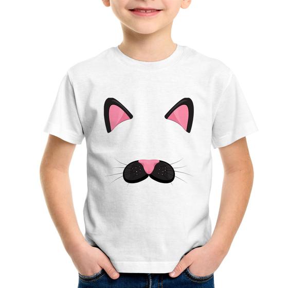 Imagem de Camiseta Infantil Gatinha Orelhinha - Foca na Moda