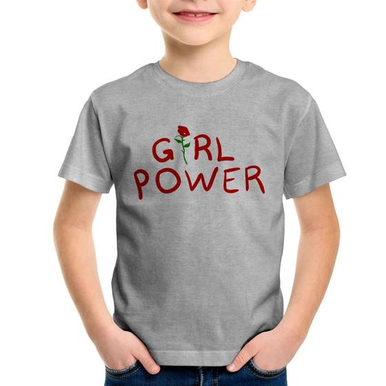 Imagem de Camiseta Infantil Girl Power - Foca na Moda