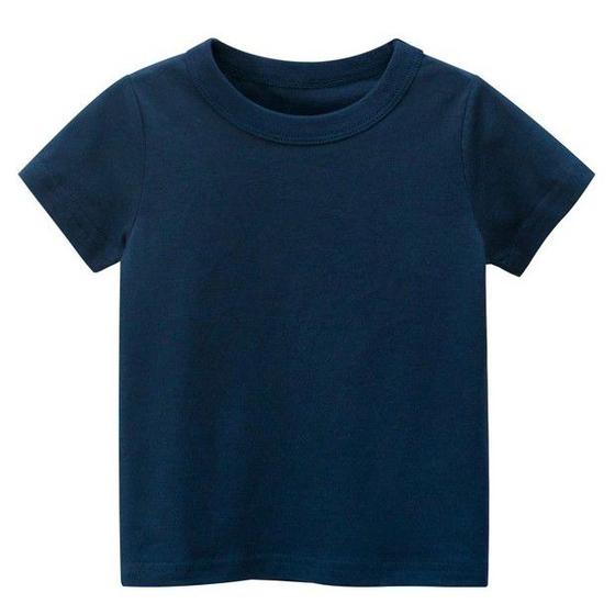 Imagem de Camiseta infantil gola redonda  de algodão  malha penteada premium