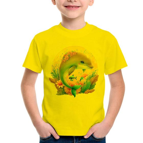 Imagem de Camiseta Infantil Golfinho Fofo - Foca na Moda