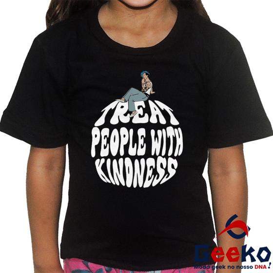 Imagem de Camiseta Infantil Harry Styles 100% Algodão Treat People With Kindness Geeko