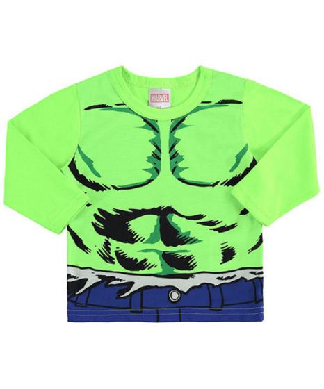 Imagem de camiseta infantil hulk bebê manga longa