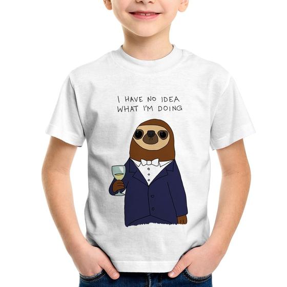 Imagem de Camiseta Infantil I have no idea what I am doing - Foca na Moda