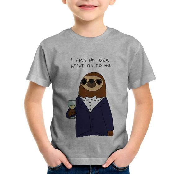 Imagem de Camiseta Infantil I have no idea what I am doing - Foca na Moda