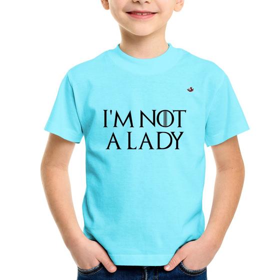 Imagem de Camiseta Infantil I'm not a lady - Foca na Moda