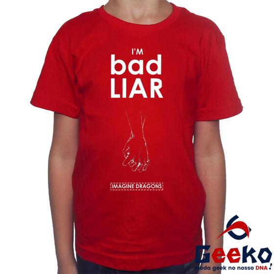 Imagem de Camiseta Infantil Imagine Dragons 100% Algodão Bad Liar Rock Geeko