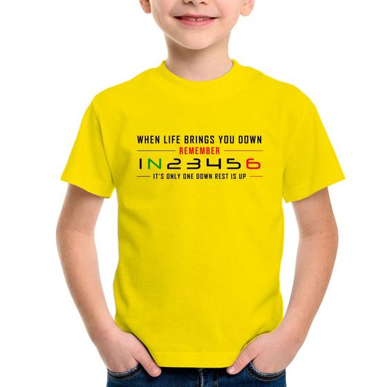 Imagem de Camiseta Infantil It's Only One Down Rest Is Up - Foca na Moda