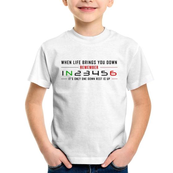 Imagem de Camiseta Infantil It's Only One Down Rest Is Up - Foca na Moda