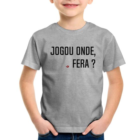 Imagem de Camiseta Infantil Jogou onde fera - Foca na Moda