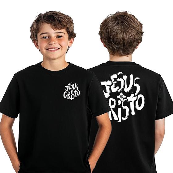 Imagem de Camiseta Infantil Juvenil Personalizada CRISTO Gospel/Cristã/Religiosa do 4 ao 16