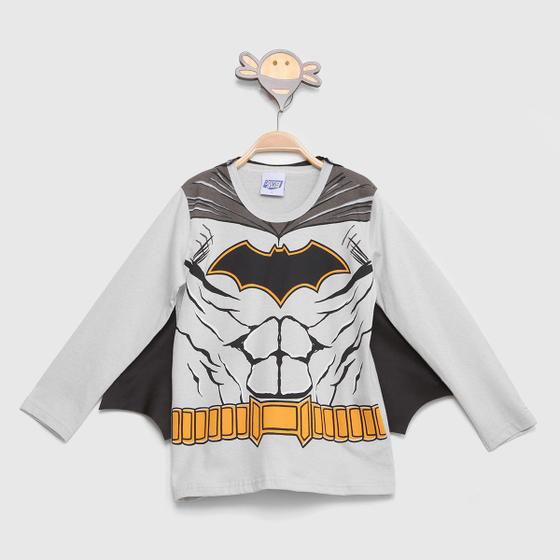 Imagem de Camiseta Infantil Kamylus Liga da Justiça Batman c/ Capa Menino