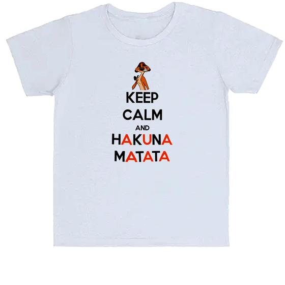 Imagem de Camiseta Infantil Keep Calm and Hakuna Matata